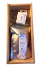 Black gift box, gift idea.