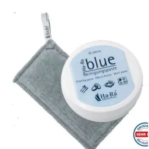 blue paste, sanding cream with cloth