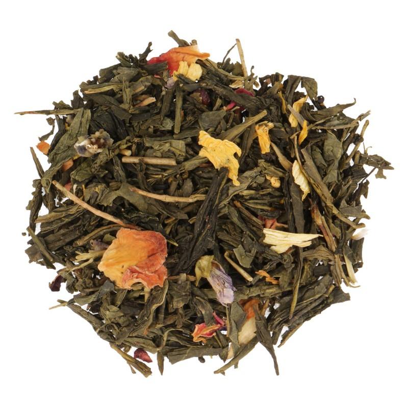 Thé des 7 Trésors de l’Empereur – Mélange Luxe de Thé Vert et Noir aux Fleurs et Fruits