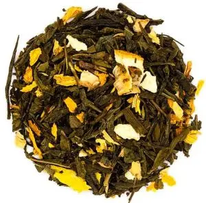 Sencha Pfirsich-Orange, Grüner Tee mit Pfirsich und Orange