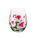 Glass, glasses Livellara Damasco and Flora hand-painted